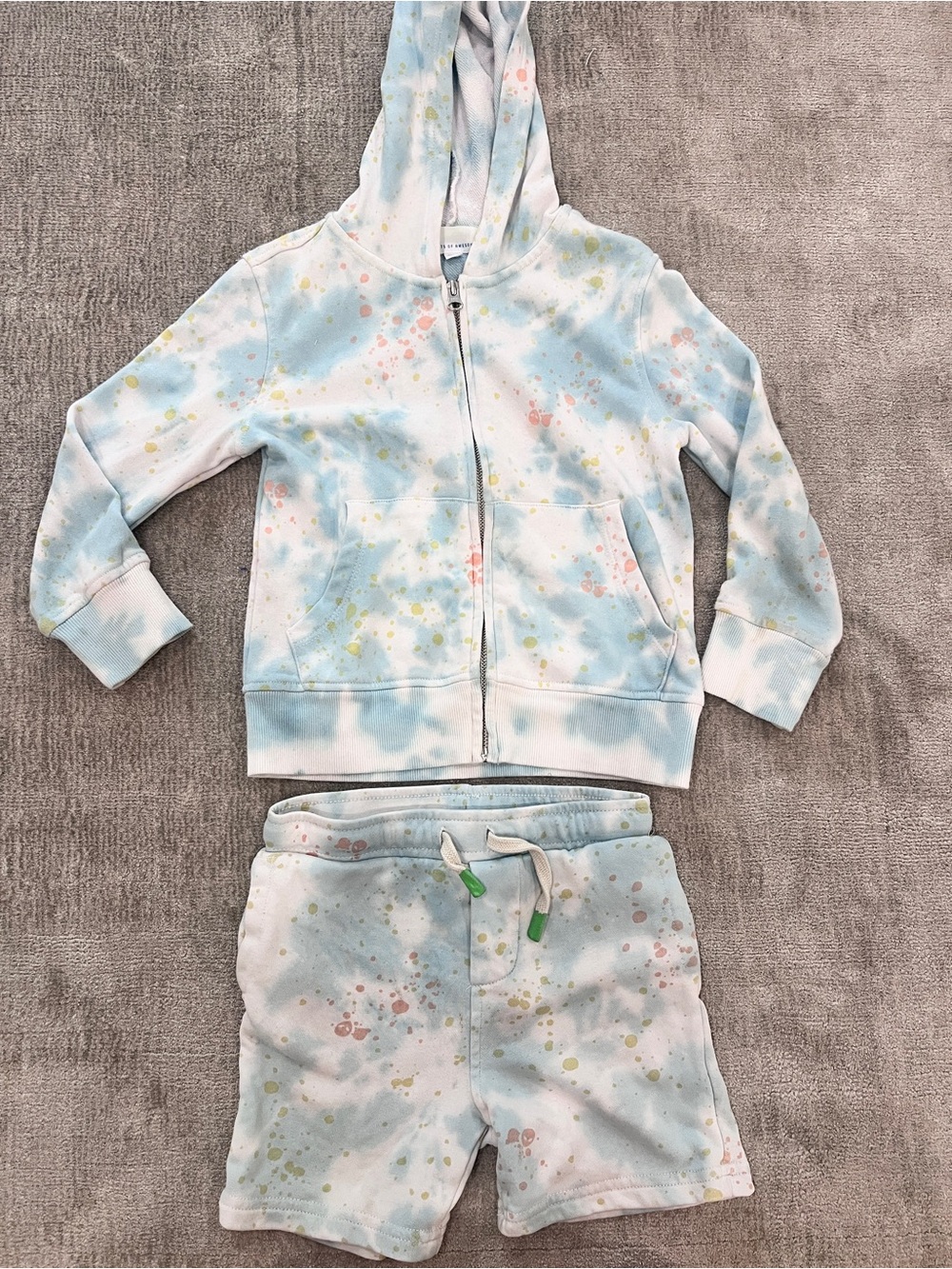 Rockets of awesome Kids Tie-Dye Hoodie & Shorts Set - Size 5